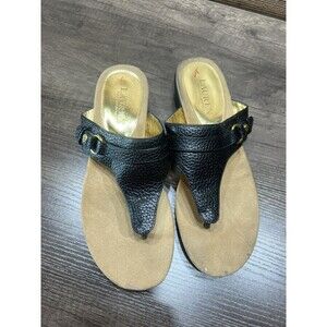 Lauren Ralph Lauren Womens KRYSTA Black Strappy Wedge Sandals Size 8B